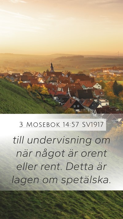 3 Mosebok 14:57 SV1917 Mobile Phone Wallpaper - till undervisning om när något är orent eller - Mobile Bible Verse Wallpaper