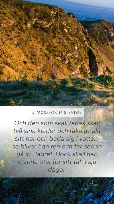 3 Mosebok 14:8 SV1917 Bible Verse Image