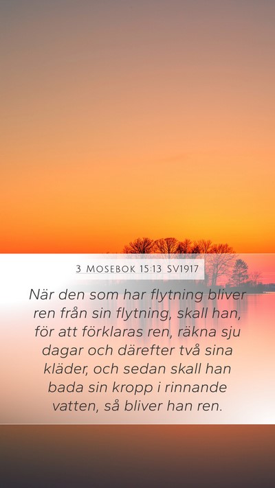 3 Mosebok 15:13 SV1917 Bible Verse Image