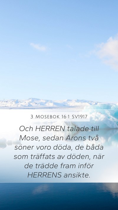 3 Mosebok 16:1 SV1917 Bible Verse Image