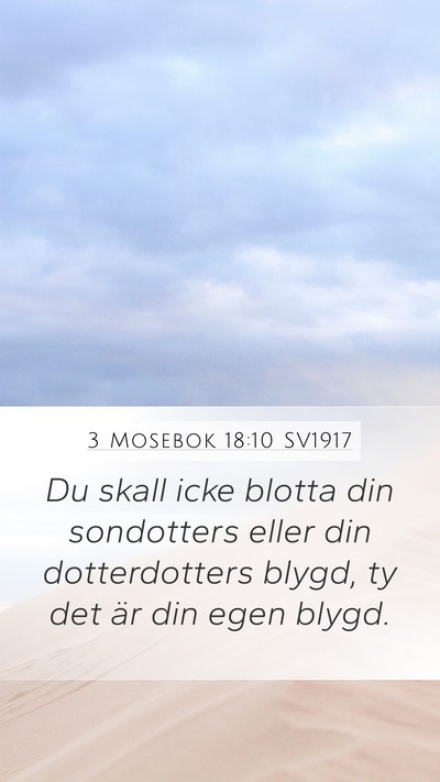 3 Mosebok 18:10 SV1917 Mobile Phone Wallpaper - Du skall icke blotta din sondotters eller din - Mobile Bible Verse Wallpaper