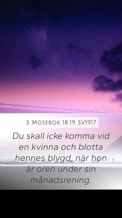 3 Mosebok 18:19 SV1917 Bible Verse Image