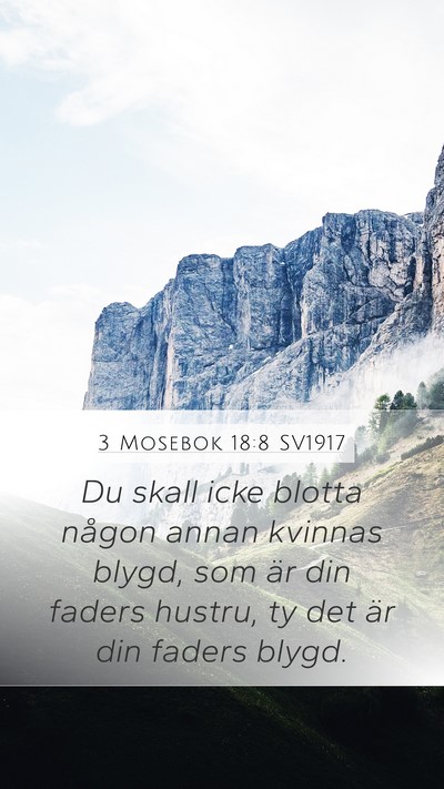 3 Mosebok 18:8 SV1917 Bible Verse Image