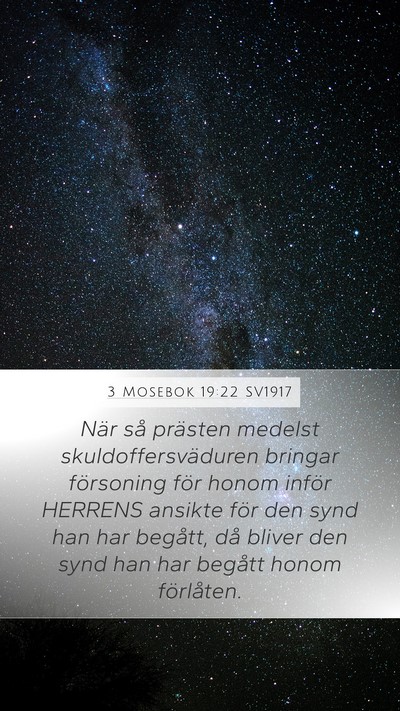 3 Mosebok 19:22 SV1917 Mobile Phone Wallpaper - När så prästen medelst skuldoffersväduren - Mobile Bible Verse Wallpaper