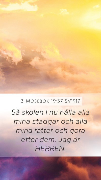 3 Mosebok 19:37 SV1917 Bible Verse Image