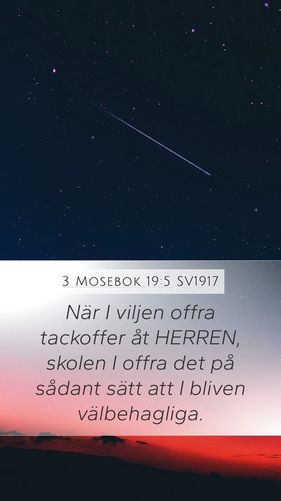 3 Mosebok 19:5 SV1917 Bible Verse Image