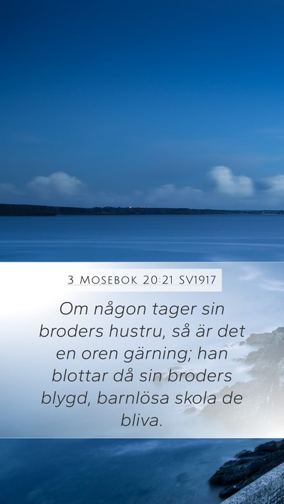 3 Mosebok 20:21 SV1917 Bible Verse Image