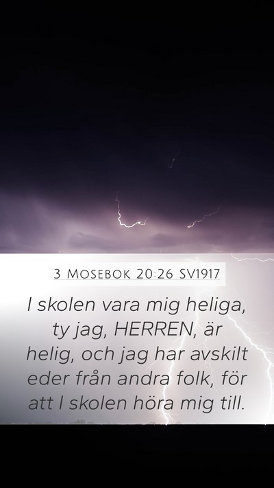 3 Mosebok 20:26 SV1917 Bible Verse Image