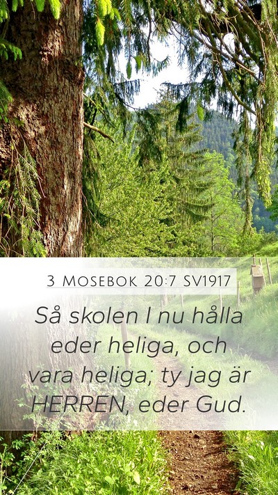 3 Mosebok 20:7 SV1917 Bible Verse Image