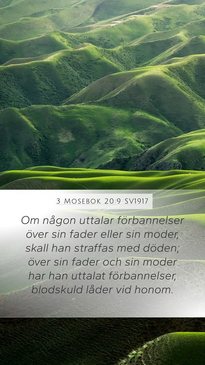 3 Mosebok 20:9 SV1917 Bible Verse Image