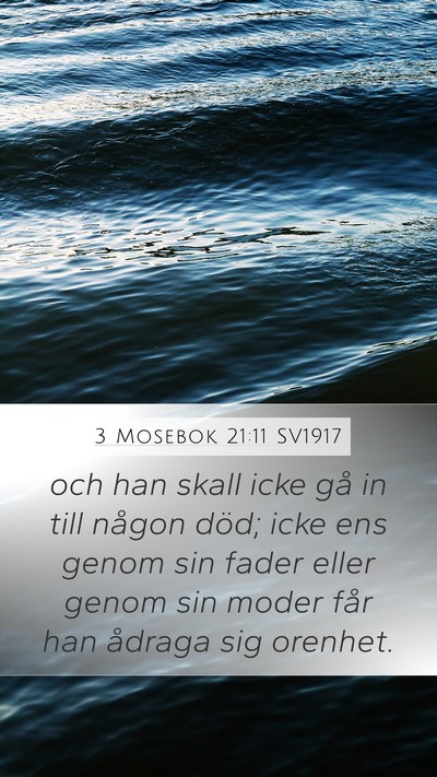 3 Mosebok 21:11 SV1917 Bible Verse Image