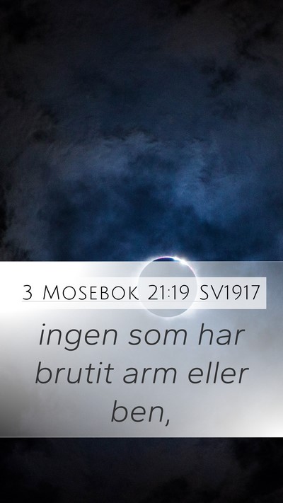 3 Mosebok 21:19 SV1917 Mobile Phone Wallpaper - ingen som har brutit arm eller - Mobile Bible Verse Wallpaper