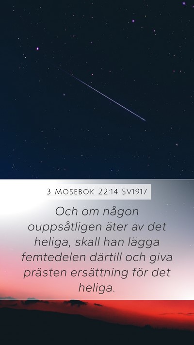 3 Mosebok 22:14 SV1917 Bible Verse Image