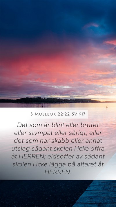 3 Mosebok 22:22 SV1917 Bible Verse Image