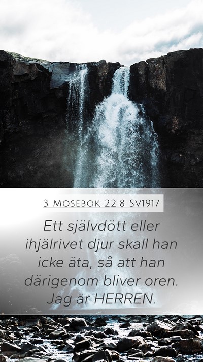 3 Mosebok 22:8 SV1917 Bible Verse Image
