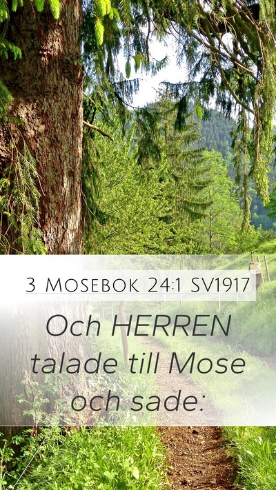 3 Mosebok 24:1 SV1917 Bible Verse Image