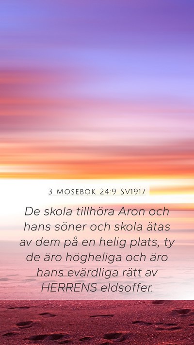 3 Mosebok 24:9 SV1917 Bible Verse Image