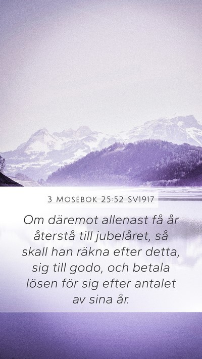 3 Mosebok 25:52 SV1917 Mobile Phone Wallpaper - Om däremot allenast få år återstå till - Mobile Bible Verse Wallpaper