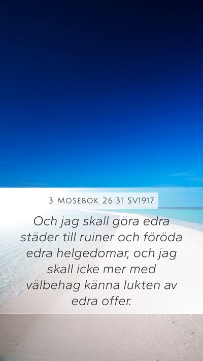3 Mosebok 26:31 SV1917 Bible Verse Image