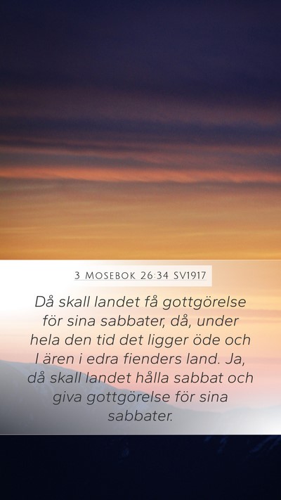 3 Mosebok 26:34 SV1917 Bible Verse Image