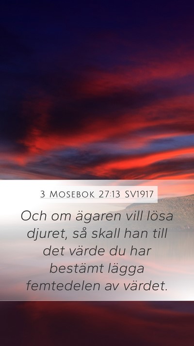 3 Mosebok 27:13 SV1917 Bible Verse Image