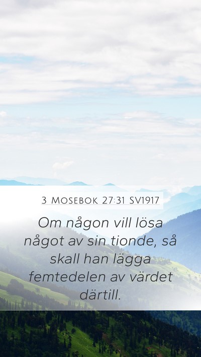 3 Mosebok 27:31 SV1917 Bible Verse Image