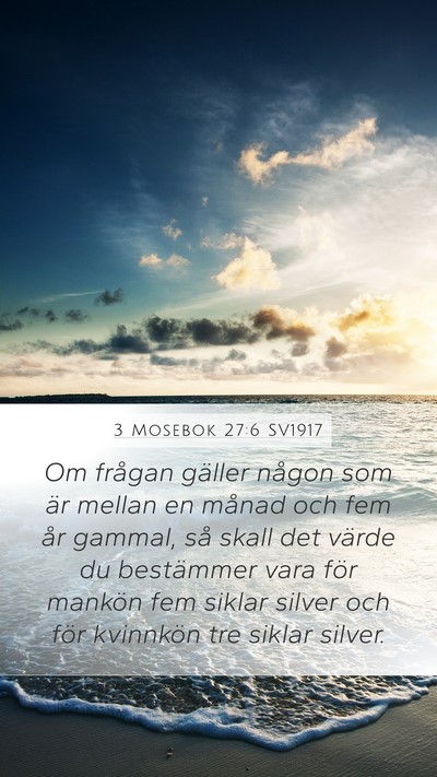 3 Mosebok 27:6 SV1917 Bible Verse Image