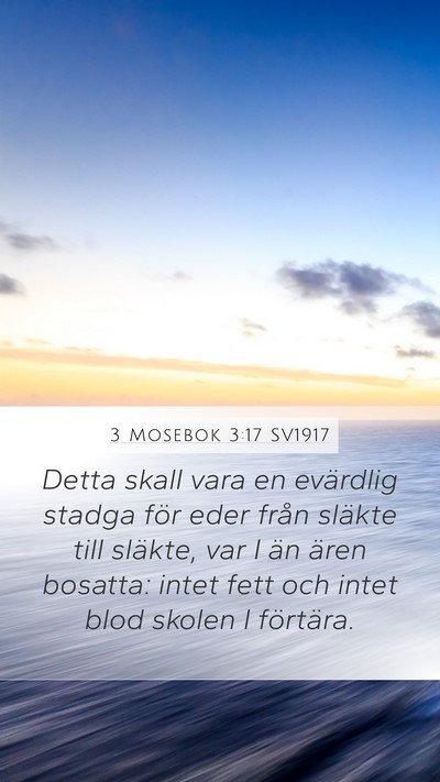 3 Mosebok 3:17 SV1917 Bible Verse Image