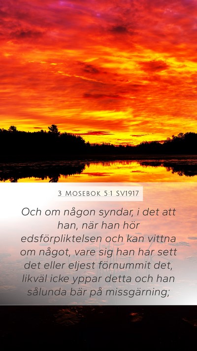 3 Mosebok 5:1 SV1917 Bible Verse Image