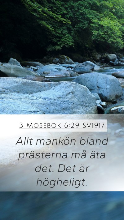 3 Mosebok 6:29 SV1917 Bible Verse Image