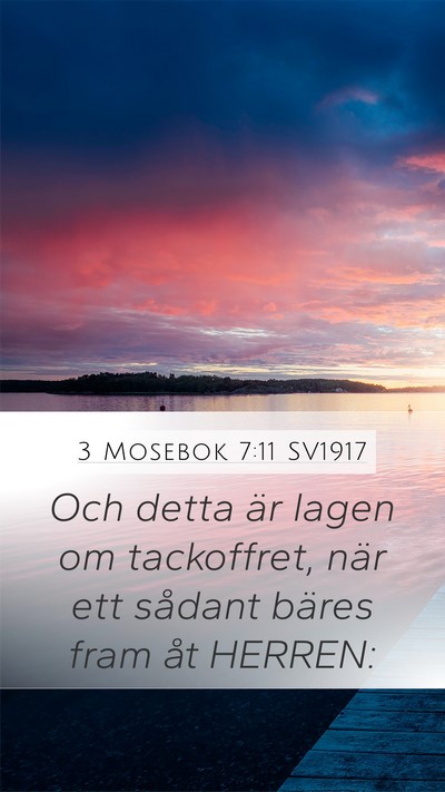 3 Mosebok 7:11 SV1917 Bible Verse Image
