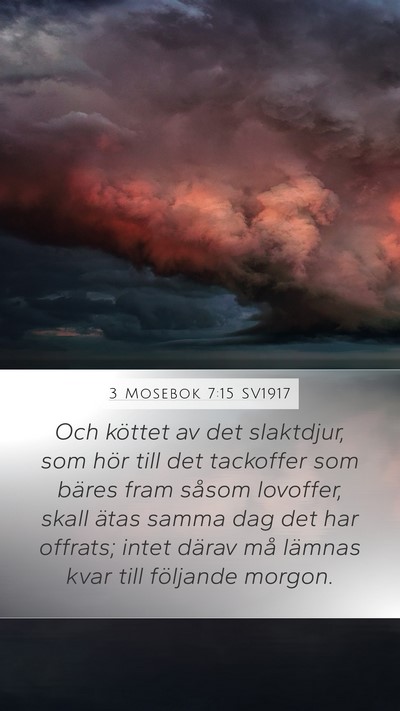 3 Mosebok 7:15 SV1917 Bible Verse Image