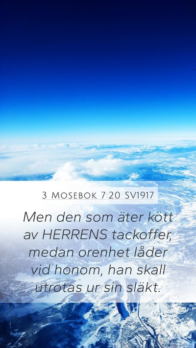 3 Mosebok 7:20 SV1917 Bible Verse Image
