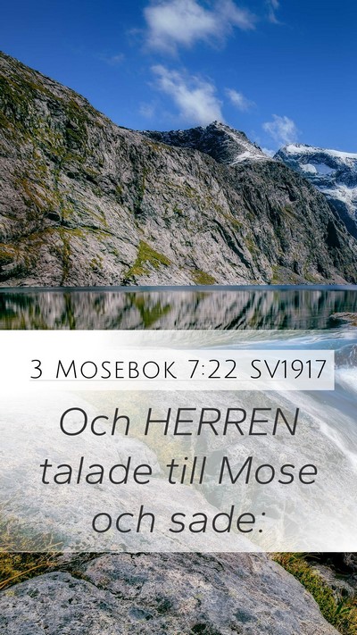 3 Mosebok 7:22 SV1917 Mobile Phone Wallpaper - Och HERREN talade till Mose och - Mobile Bible Verse Wallpaper