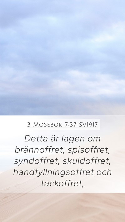 3 Mosebok 7:37 SV1917 Bible Verse Image