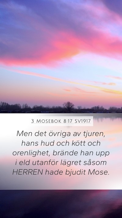 3 Mosebok 8:17 SV1917 Bible Verse Image