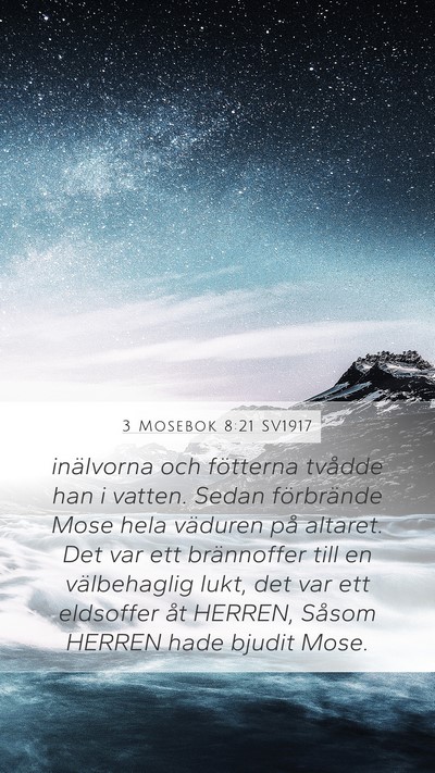 3 Mosebok 8:21 SV1917 Bible Verse Image