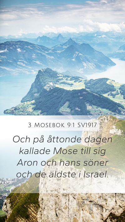 3 Mosebok 9:1 SV1917 Bible Verse Image