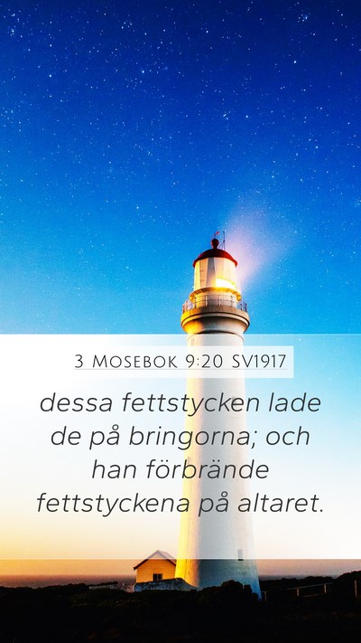 3 Mosebok 9:20 SV1917 Mobile Phone Wallpaper - dessa fettstycken lade de på bringorna; och han - Mobile Bible Verse Wallpaper