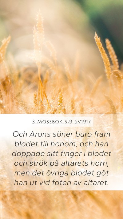 3 Mosebok 9:9 SV1917 Bible Verse Image