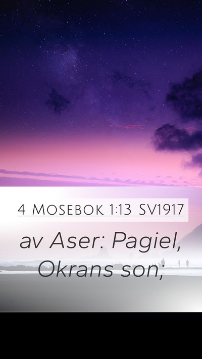 4 Mosebok 1:13 SV1917 Bible Verse Image