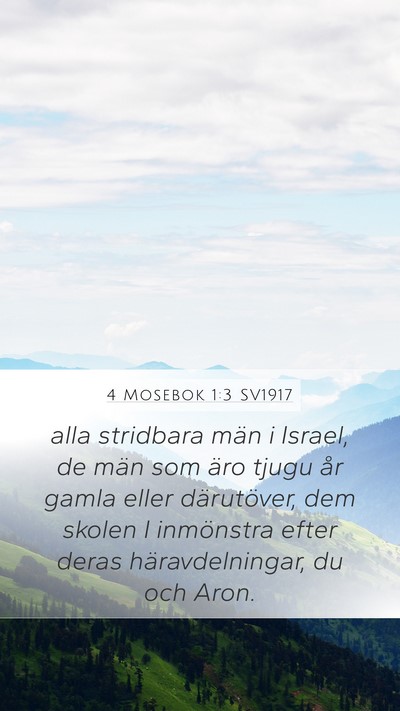 4 Mosebok 1:3 SV1917 Bible Verse Image