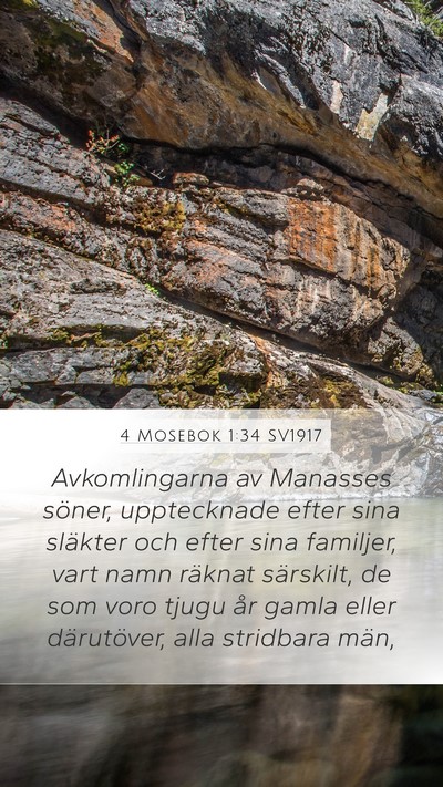4 Mosebok 1:34 SV1917 Bible Verse Image