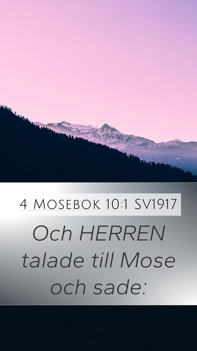 4 Mosebok 10:1 SV1917 Bible Verse Image