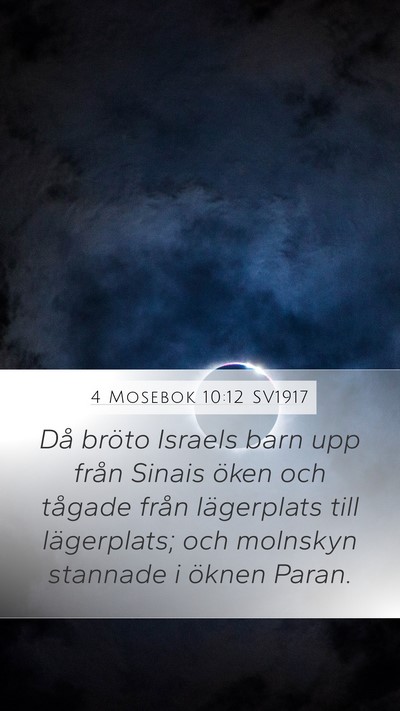 4 Mosebok 10:12 SV1917 Bible Verse Image