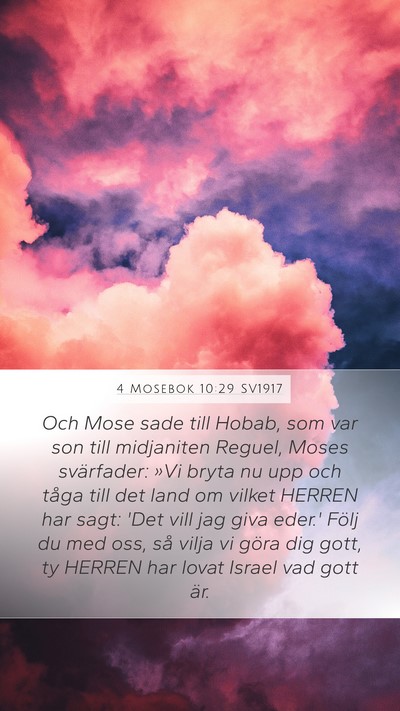 4 Mosebok 10:29 SV1917 Bible Verse Image