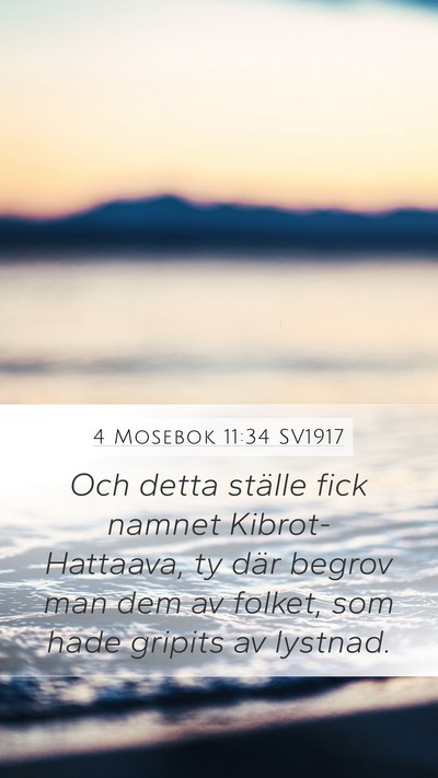 4 Mosebok 11:34 SV1917 Mobile Phone Wallpaper - Och detta ställe fick namnet Kibrot-Hattaava, ty - Mobile Bible Verse Wallpaper