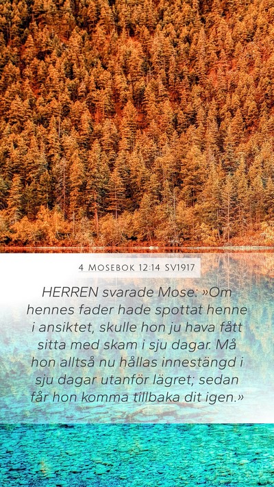 4 Mosebok 12:14 SV1917 Bible Verse Image