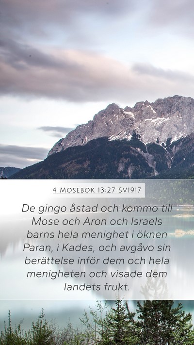 4 Mosebok 13:27 SV1917 Bible Verse Image