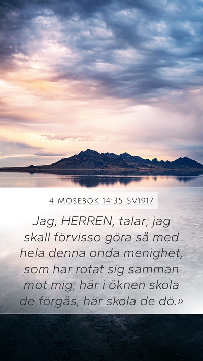 4 Mosebok 14:35 SV1917 Bible Verse Image